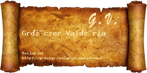 Gráczer Valéria névjegykártya